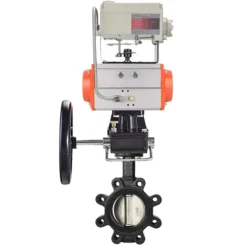 Van bướm điều khiển khí nén tay quay