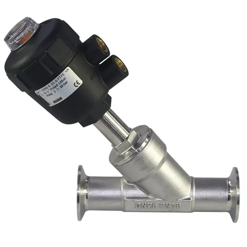 Van y xiên điều khiển khí nén clamp