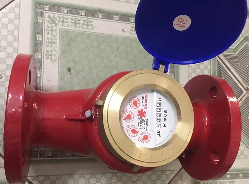 Đồng hồ nước nóng Komax lăp bích DN50