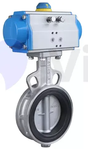 Van bướm inox điều khiển khí nén