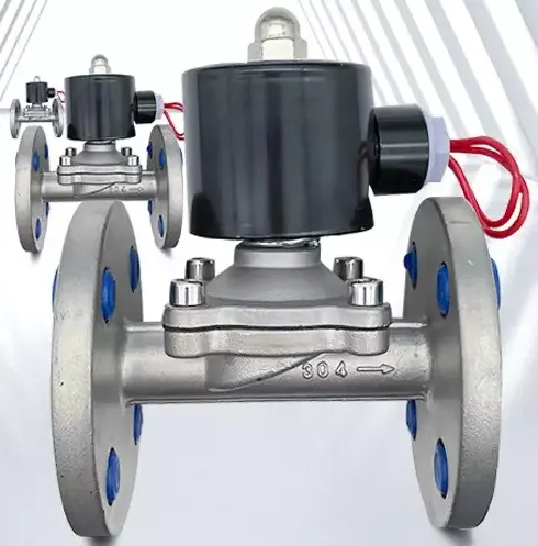 Van điện từ inox mặt bích 304