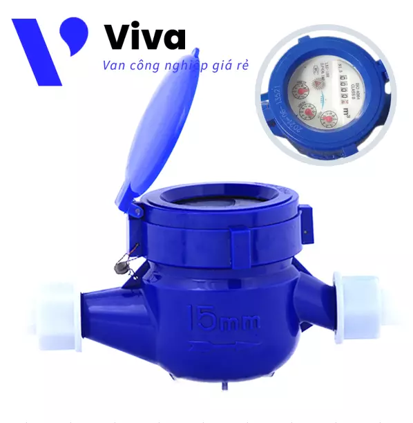 Đồng hồ nước VNEC thân nhựa DN15
