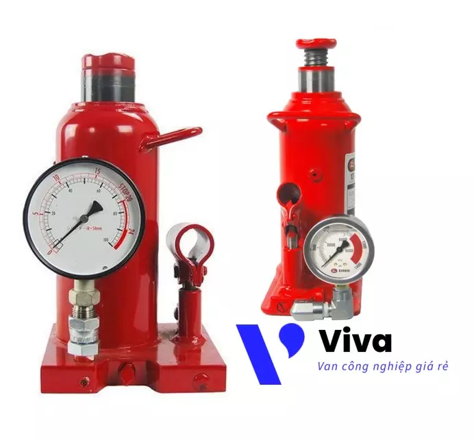 Đồng hồ đo áp suất dầu thủy lực lắp trên con đội (kích thủy lực)