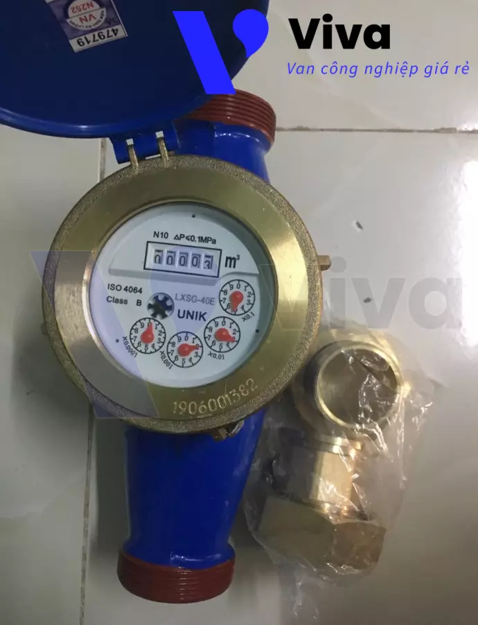 Sản phẩm đồng hồ nước Unik thân gang rắc co đồng