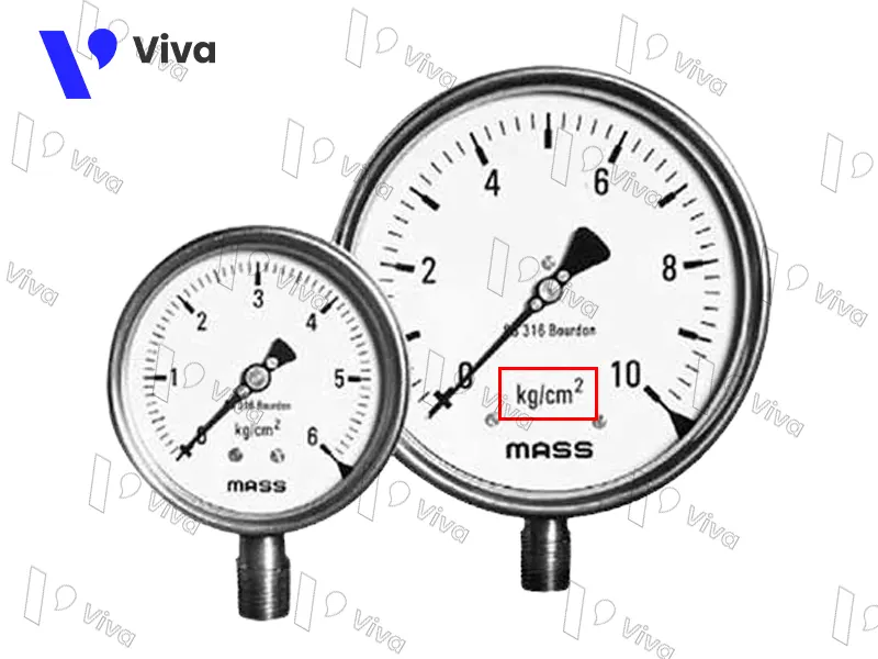 Đồng hồ đo sử dụng đơn vị kgf/cm2