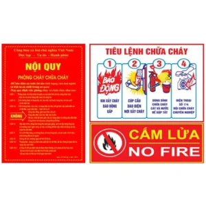 Bảng nội quy và tiêu lệnh PCCC