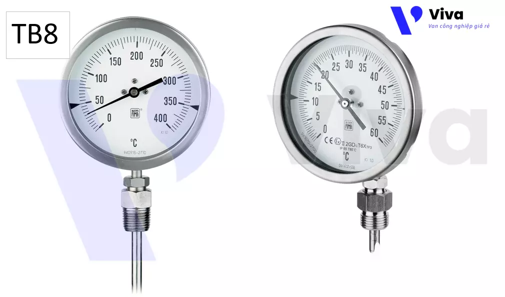 Đồng hồ đo nhiệt độ dạng lưỡng kim TB8 Nuova Fima