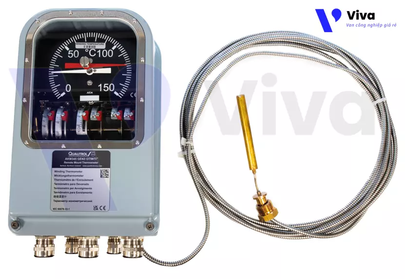 Đồng hồ đo nhiệt độ dầu - cuộn dây máy biến áp đọc từ xa