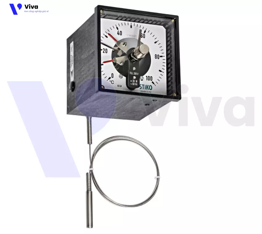 Đồng hồ đo nhiệt độ hình vuông STIKO hình vuông