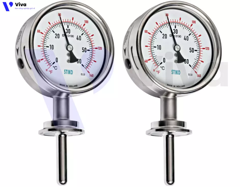 Đồng hồ đo nhiệt độ inox vi sinh STIKO