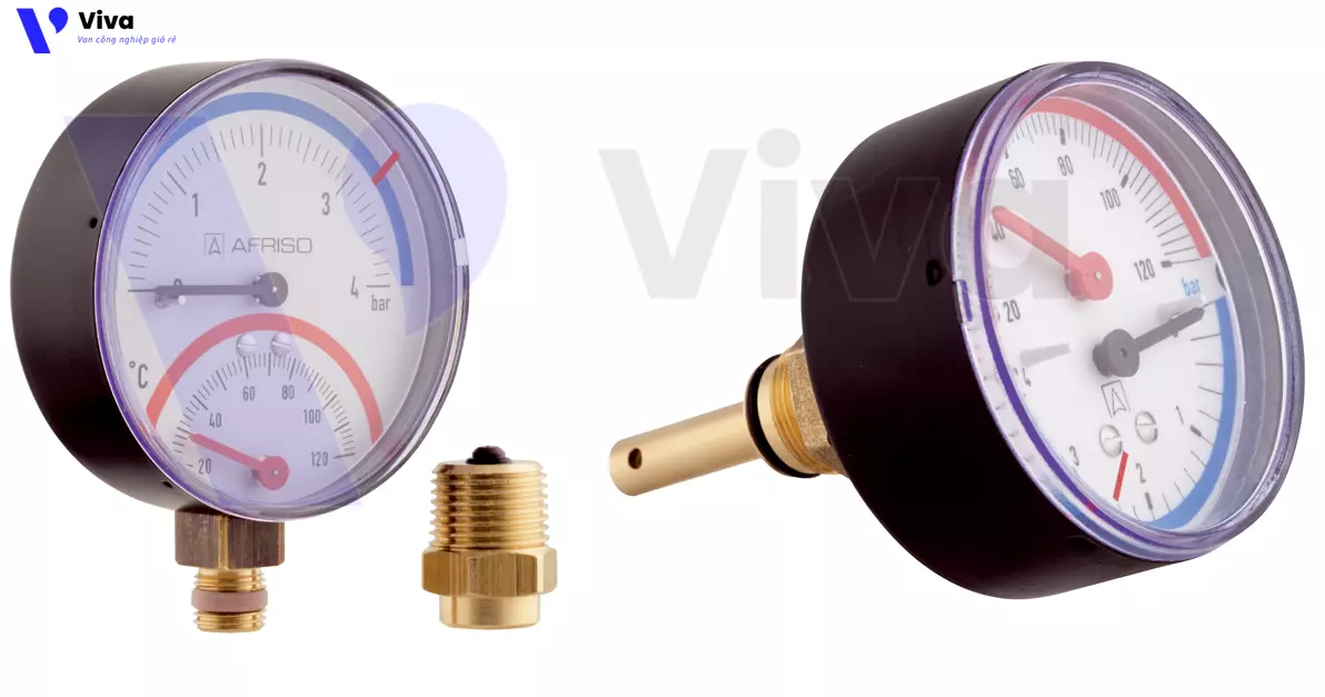 Đồng hồ đo nhiệt độ kết hợp đo áp suất Afriso