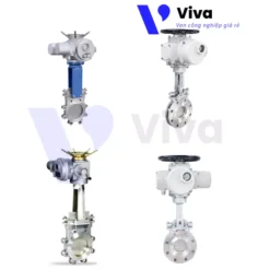 Van cổng dao inox điều khiển điện