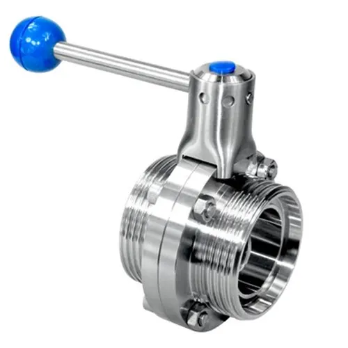 Van bướm inox vi sinh kết nối rắc co