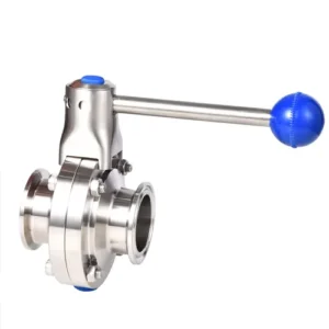 Van bướm inox vi sinh tay rút