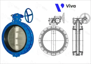 flange type concentric butterfly valve rotated