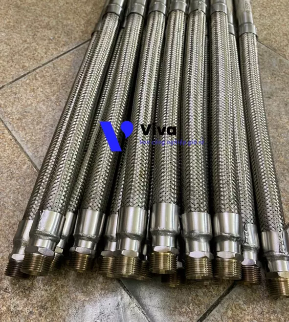 khớp nối mềm inox ren ngoài thép