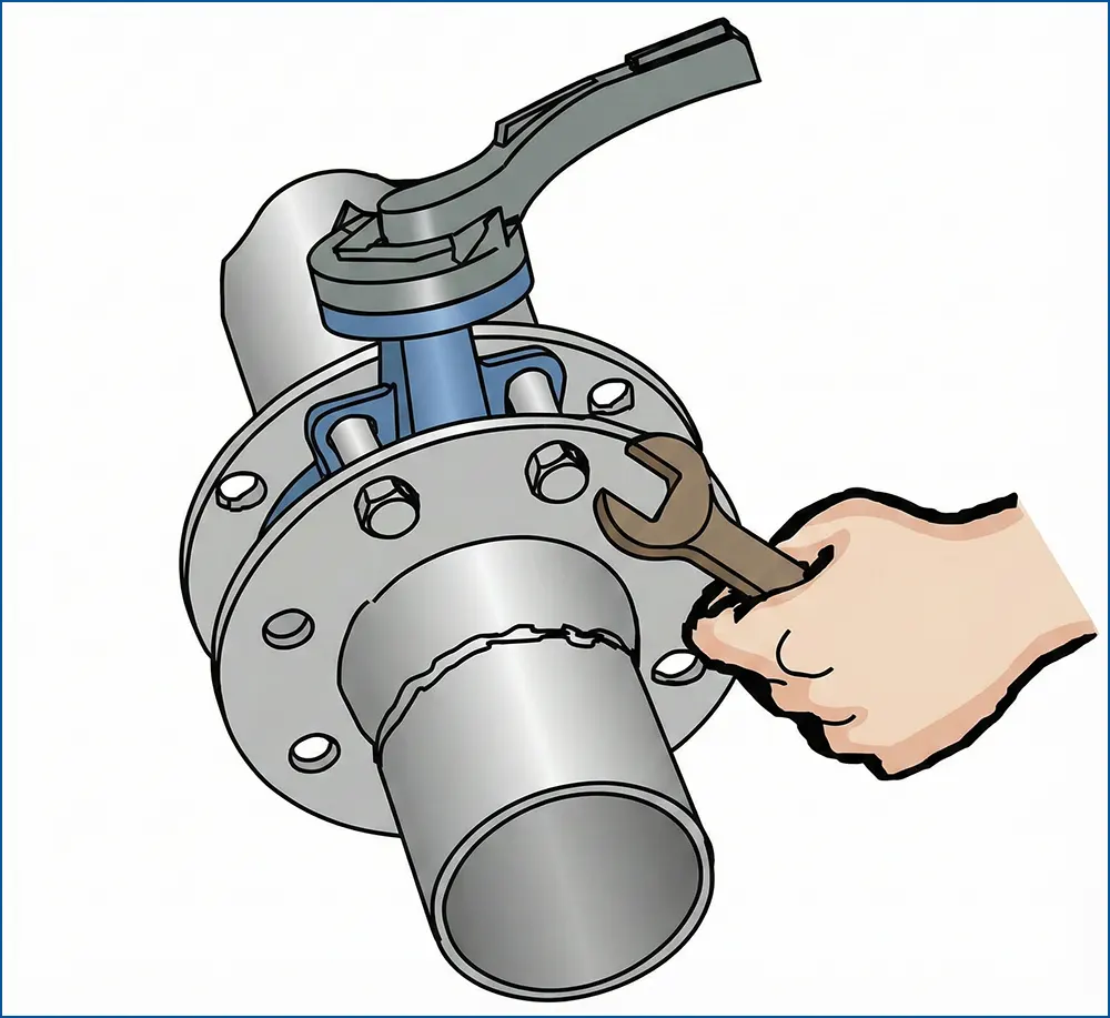 Cách lắp đặt van bướm Wafer kiểu kẹp