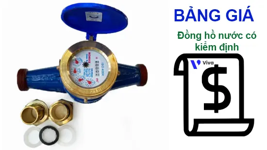 Bảng giá đồng hồ nước có kiểm định