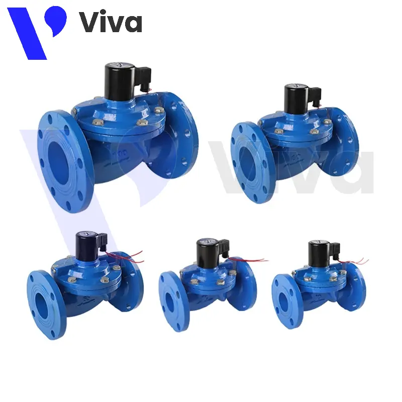 Van điện từ gang nối bích thường đóng EM-Flow DF-NC