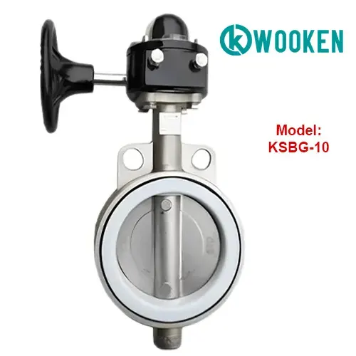 Van bướm inox tay quay Wooken KSBG-10