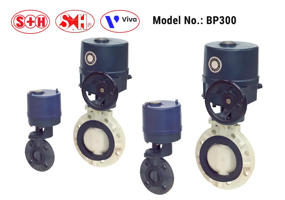 Van bướm nhựa điều khiển điện Shieyu Model BP300