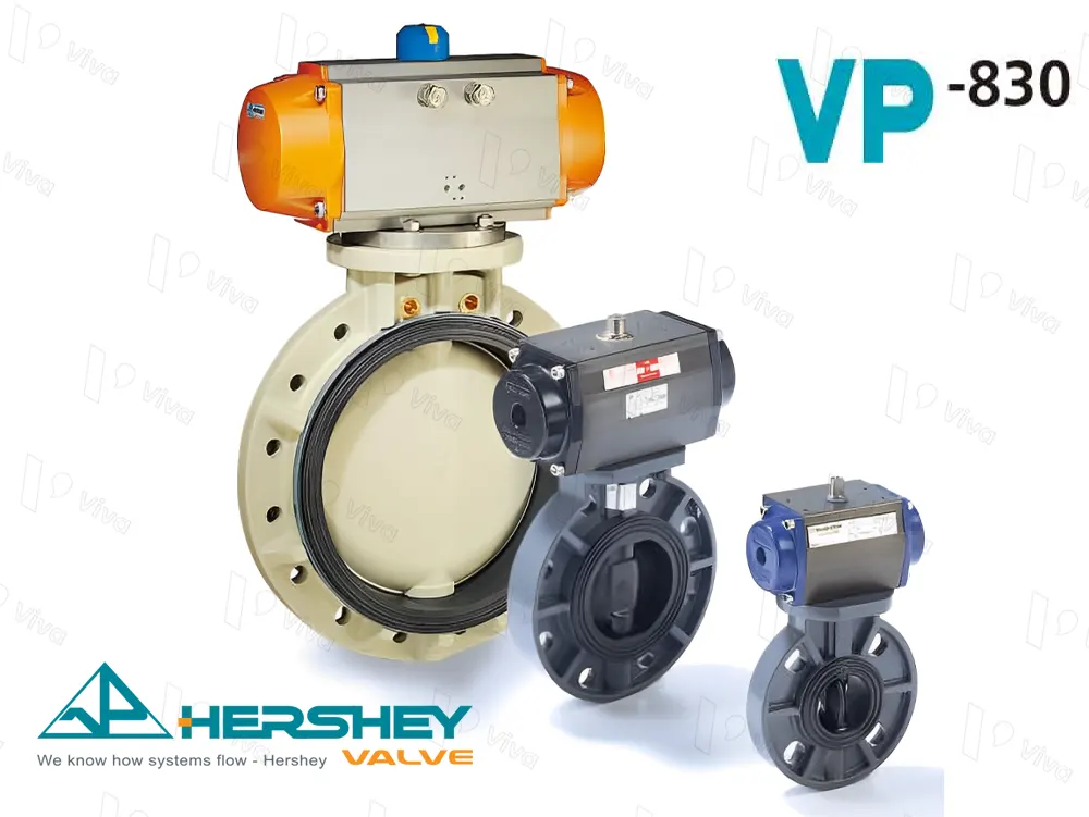 Van bướm nhựa điều khiển khí nén Hershey VP-830