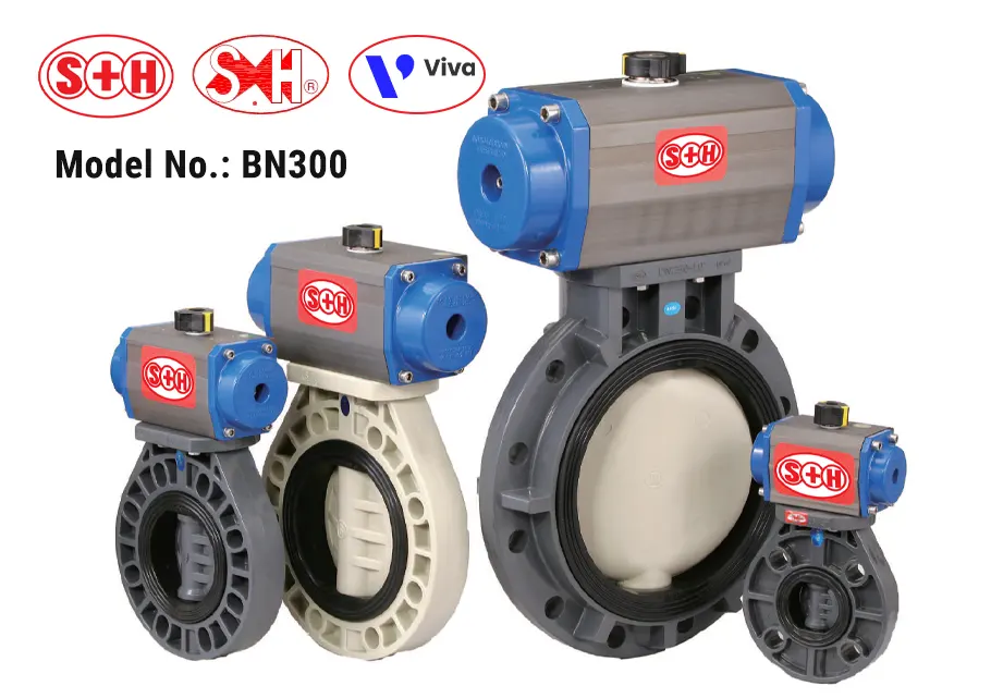 Van bướm nhựa khí nén Shieyu Model BN300