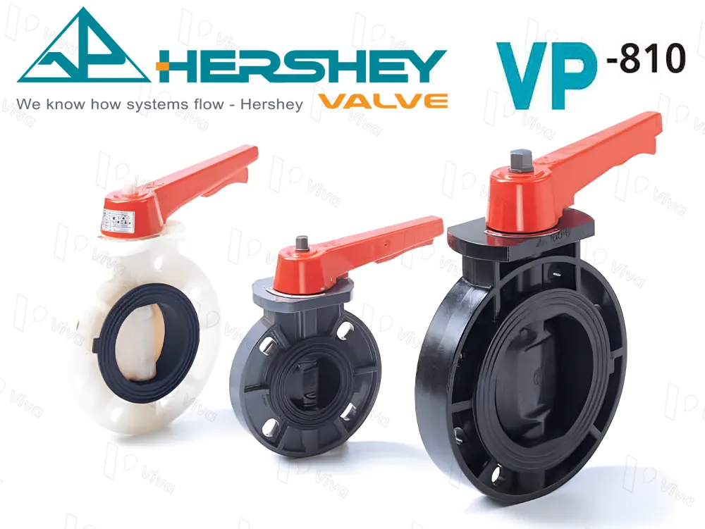 Van bướm nhựa tay gạt Hershey VP-810