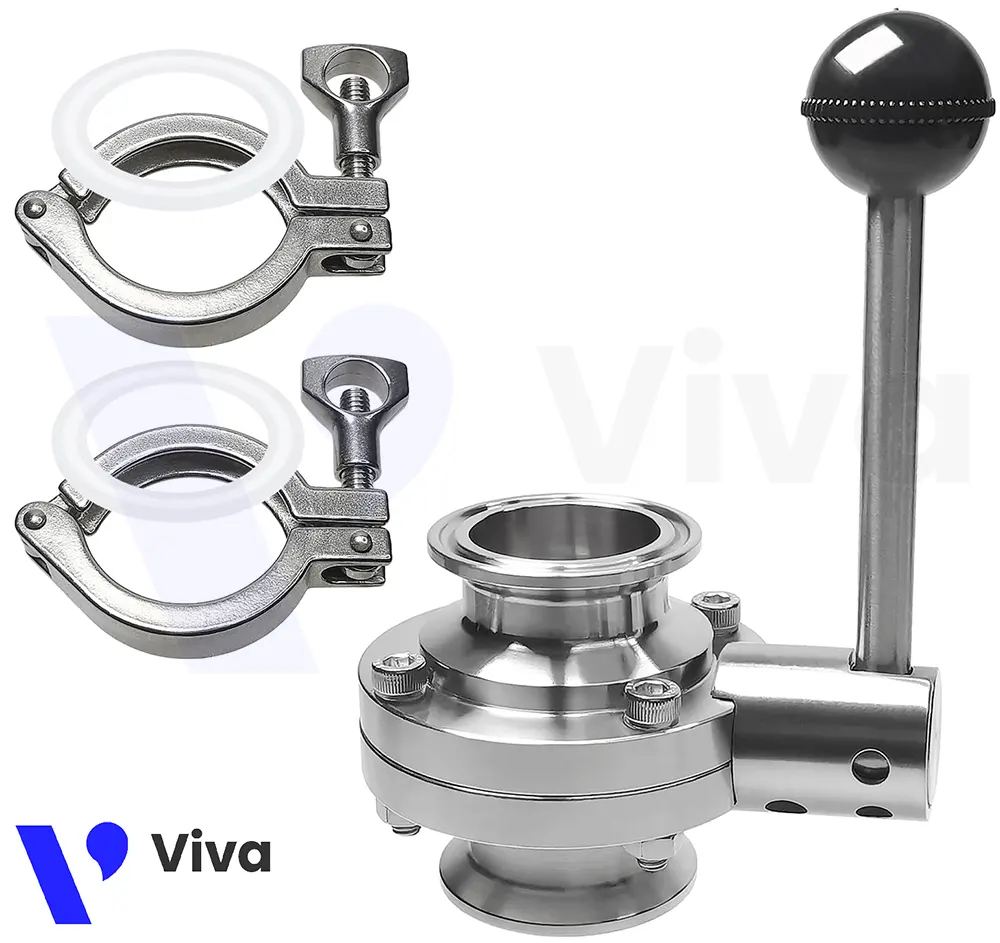 Van bướm vi sinh nối clamp Wooken