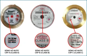 Đồng hồ nước Cấp A, Cấp B, Cấp C