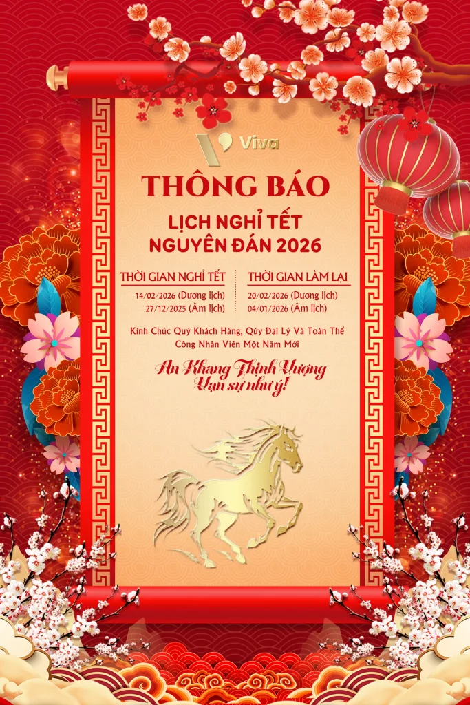 THÔNG BÁO LỊCH NGHỈ TẾT NGUYÊN ĐÁN XUÂN BÍNH NGỌ 2026