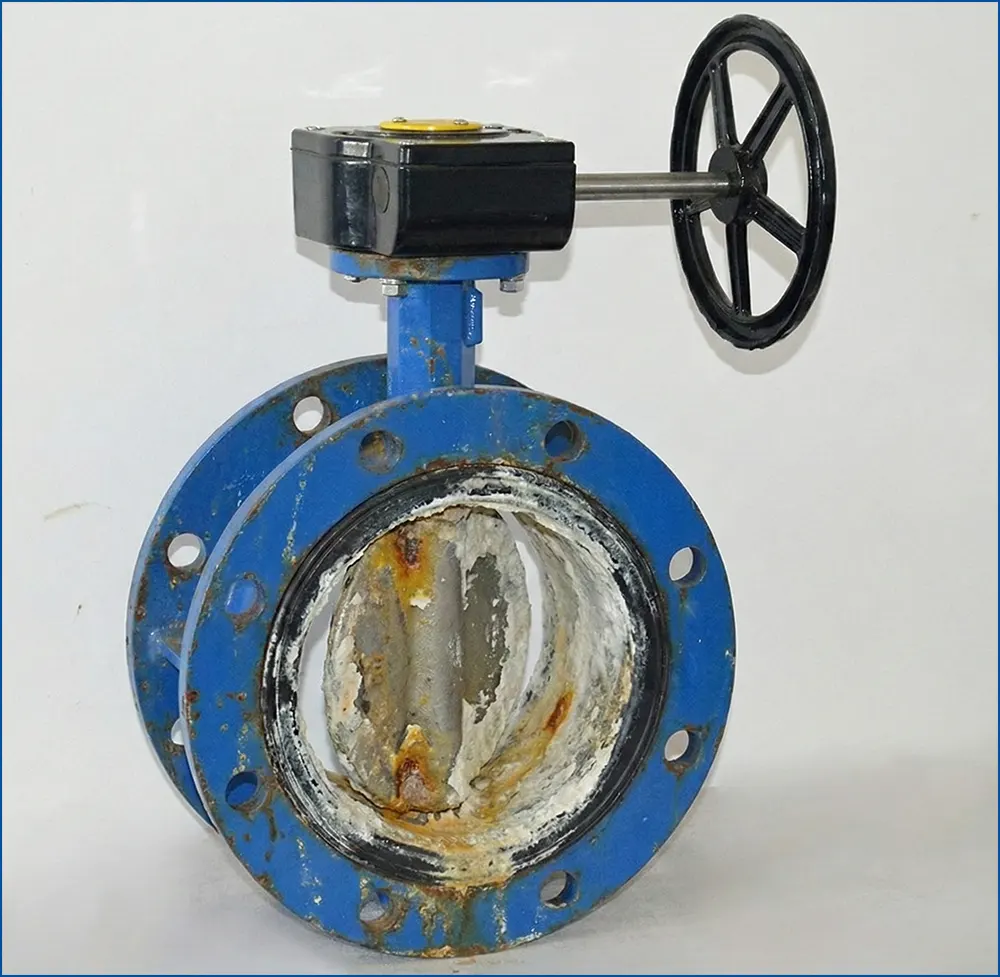 Van bướm bị kẹt do đóng cặn bẩn và gỉ sét