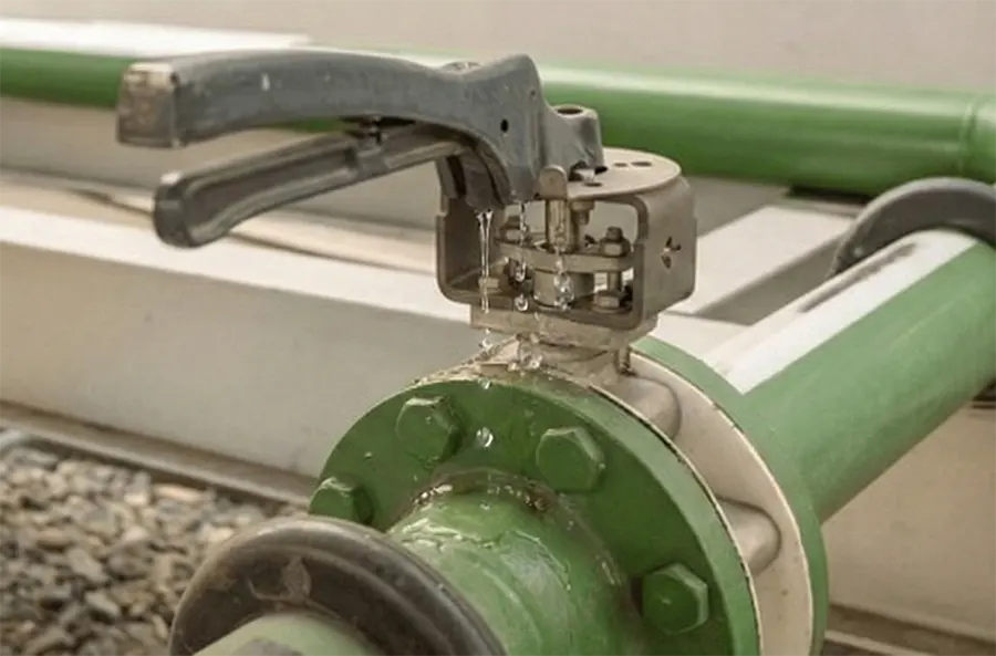 nước rò rỉ ở cổ van